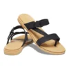 Minimalistische, bequeme Sport-Hausschuhe Schwarz Braun