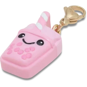 Niedlicher rosa Boba-Anhänger – Jibbitz-Schuhanhänger