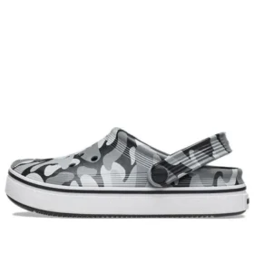Off Court Printed Clogs „Grey Black White“