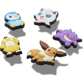 Pokémon-Mischung, 5er-Pack Jibbitz-Anstecker