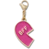 Rosa Glitter-BFF-Anhänger (links) Jibbitz-Schuhanhänger Rosa Glitter-BFF-Anhänger (links) Jibbitz-Schuhanhänger
