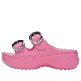 Saturday Plateau-Sandale mit getauchter Schnalle „Pink Lemonade“