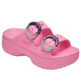 Saturday Plateau-Sandale mit getauchter Schnalle „Pink Lemonade“