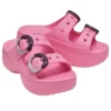 Saturday Plateau-Sandale mit getauchter Schnalle „Pink Lemonade“