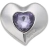 Silber- und lila Smt Gem Heart Jibbitz™-Anstecker