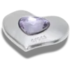Silber- und lila Smt Gem Heart Jibbitz™-Anstecker
