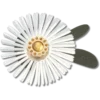 Silberne Jibbitz-Anstecker mit Paillettenblume