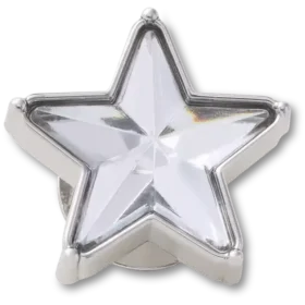 Silberner Edelstein-Glitzerstern Jibbitz™-Anstecker