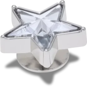 Silberner Edelstein-Glitzerstern Jibbitz™-Anstecker