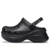 Small Whale Retro Crocs Sandalen mit dicker Sohle, schwarz