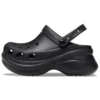 Small Whale Retro Crocs Sandalen mit dicker Sohle, schwarz