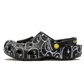 Smiley World Classic Clogs „Schwarz Weiß Gelb“