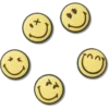 Smileyworld 5er-Pack Jibbitz-Anstecker
