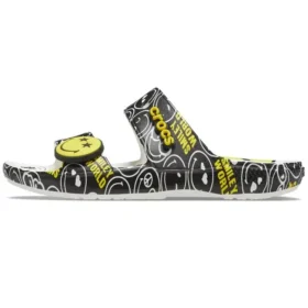 SmileyWorld x Classic Sandal „Schwarz-Weiß“