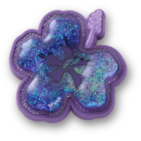 Squish Purple Hibiscus Jibbitz™-Anstecker