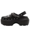 Stomp Clog mit Verzierungen „Black“