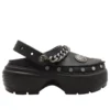 Stomp Clog mit Verzierungen „Black“