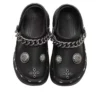 Stomp Clog mit Verzierungen „Black“