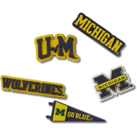 University of Michigan 5er-Pack Jibbitz-Anstecker