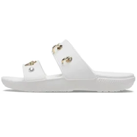 Weiche Sohle, bequeme Outdoor-Hausschuhe mit flachem Absatz, weiß