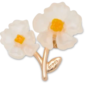 Weiße Jibbitz-Anstecker mit Blumenmotiv