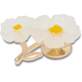 Weiße Jibbitz-Anstecker mit Blumenmotiv
